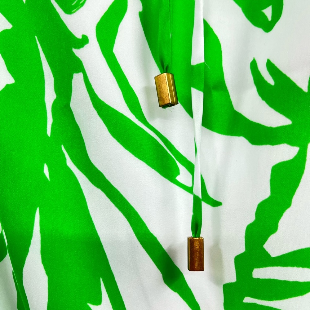 Lilly Pulitzer Target Dress Womens XS Green Flare Sleeve Satin Boom Boom Mini - Picture 9 of 16